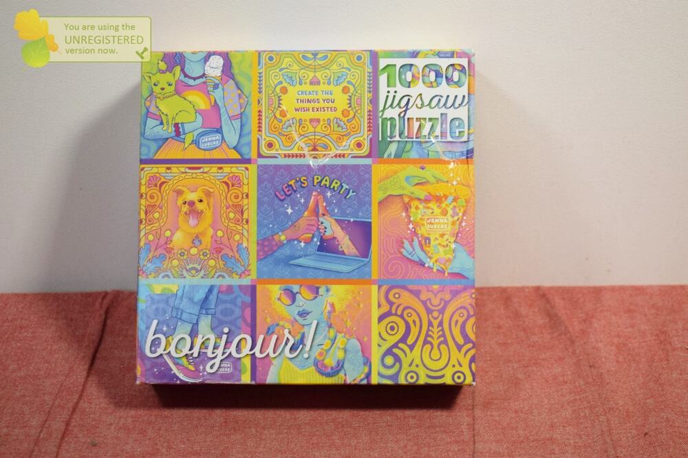 Buffalo Games Bonjour Neon Collage 1000 Pc Jigsaw Puzzle